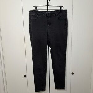 Lane Bryant Women's Super Stretch Skinny Jeans Black Size 16